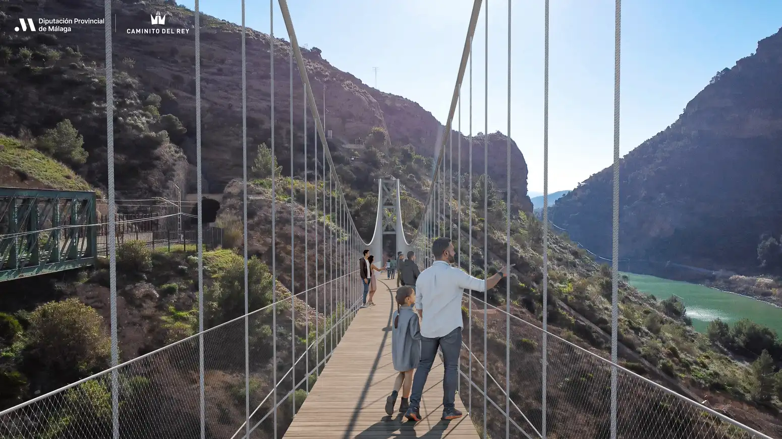 El presidente de la Diputación de Málaga, Francisco Salado, ha anunciado que construirá en el Caminito del Rey el mayor puente colgante de España con 110 metros. Una ejecución que llevará a cabo Sando Construcción dentro de la UTE que explota el proyecto junto con las empresas de servicios Mundo y Salzillo.