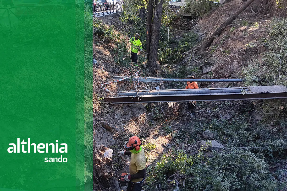 Althenia Sando realiza la restauración del Arroyo de la Vega, una actuación que busca proteger el ecosistema fluvial y aumentar su vínculo social con los ciudadanos.