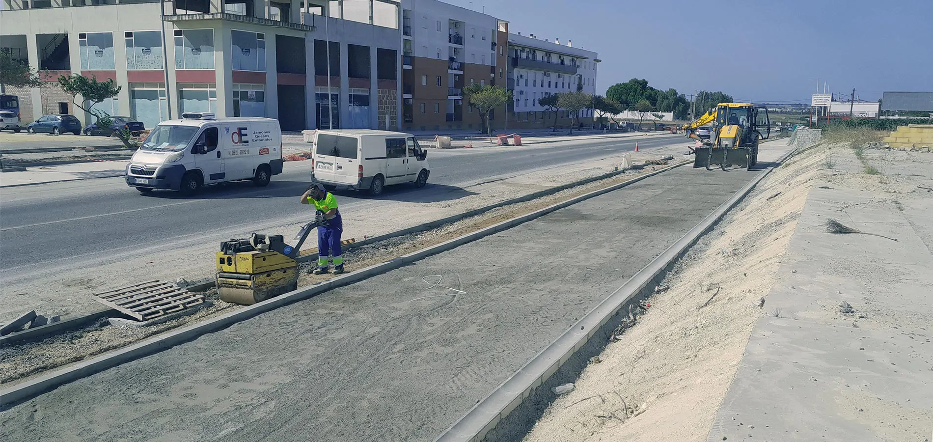 Carretera sanlucar chipiona en obras sando